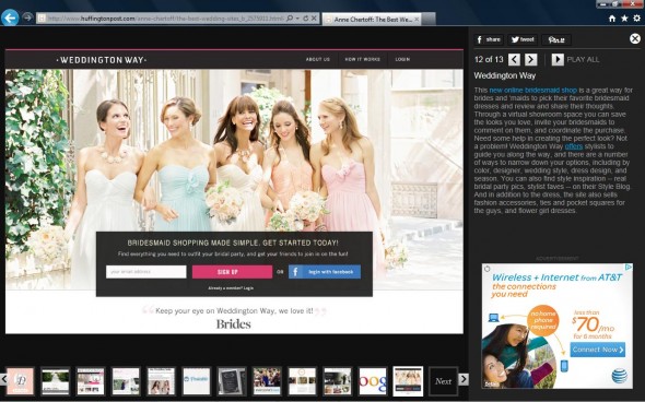 Huffington Post includes Weddington Way in story on wedding websites, February 2013