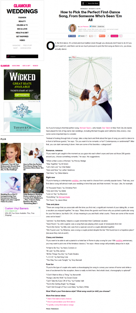 Glamour features Star Talent