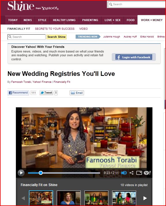 Yahoo Finance features Hatch My House wedding registry