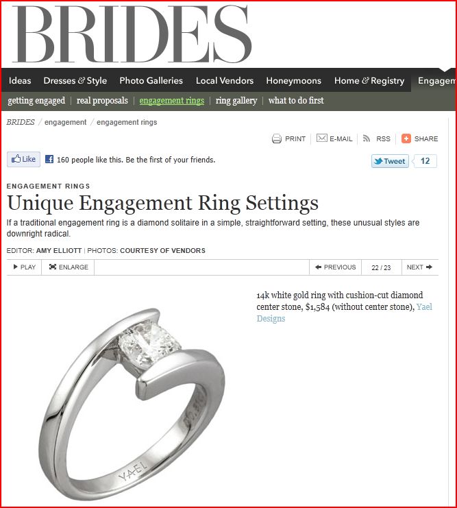 Yael engagement ring in Brides