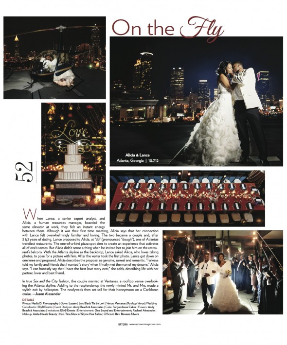Gorgeous real wedding shoot by Nadia D in Uptown Magazine
